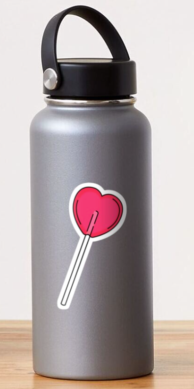heart lollipop valentine\'s day sticker