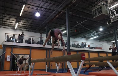 FSU gymnastics backhandspring on beam