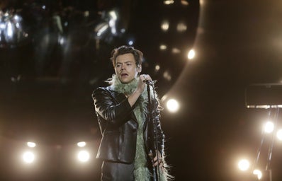 Harry Styles performing at the 2021 Grammy Awards