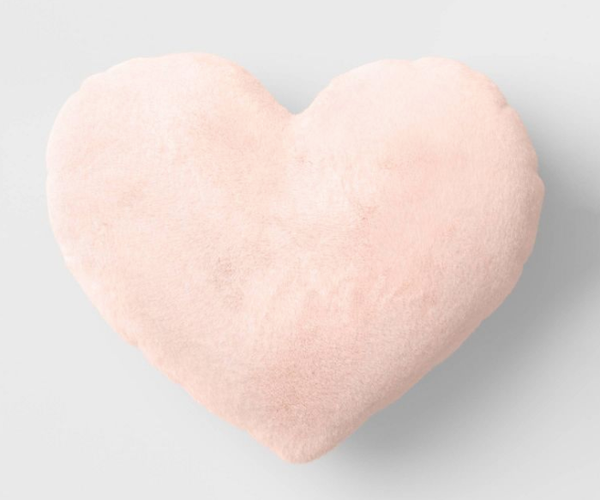 fur heart throw pillow valentine\'s day