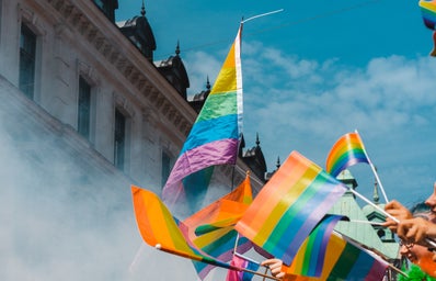 Pride flags from a 2019 Pride Parade