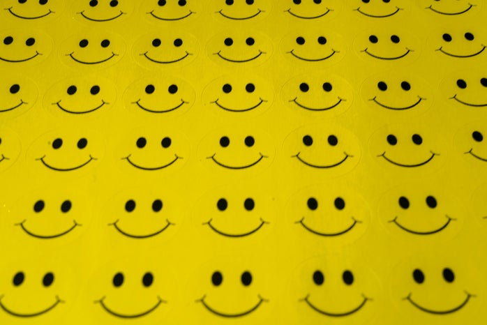 yellow smiley face stickers