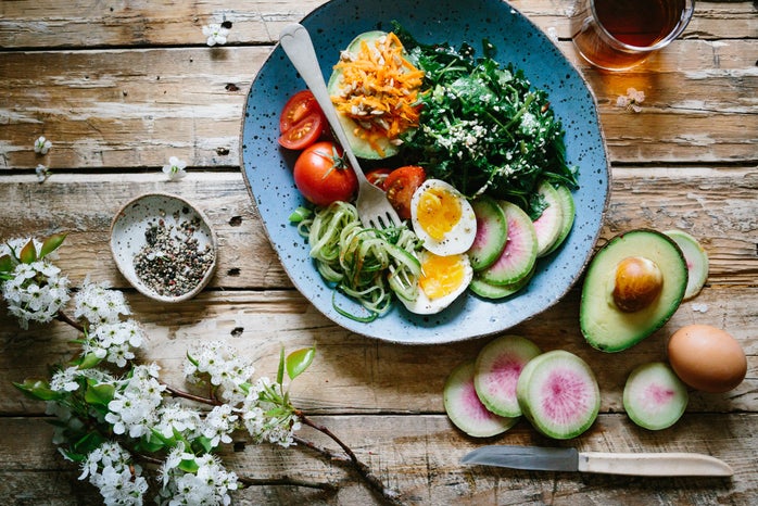 healthy food on table