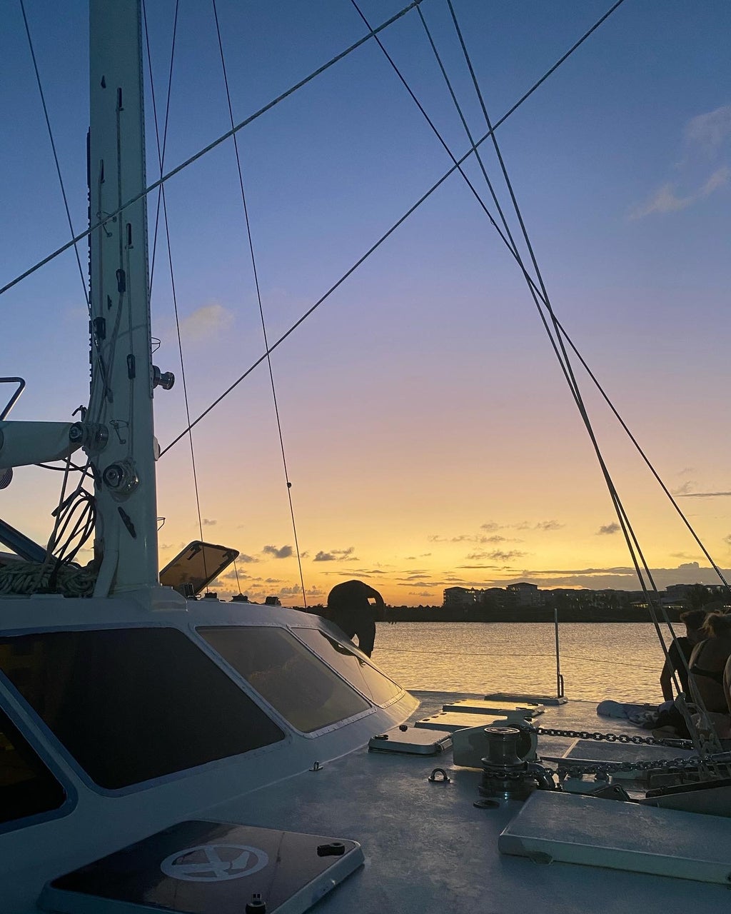 a boat at sunset in Mexico