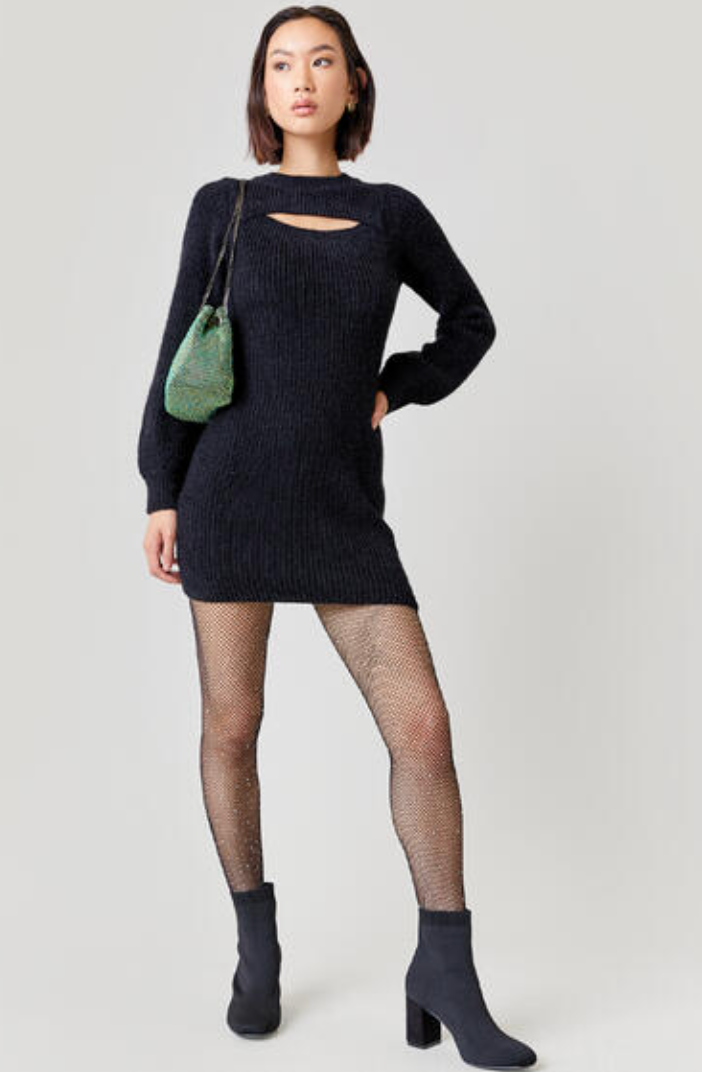 Hailey Cutout Sweater Mini Dress