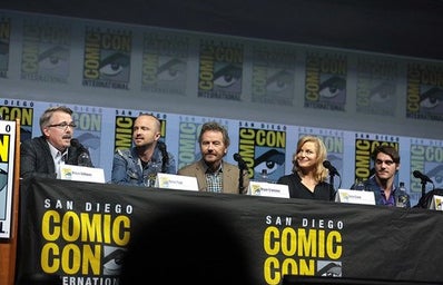 Cast of Breaking Bad sitting at Comic Con panel
