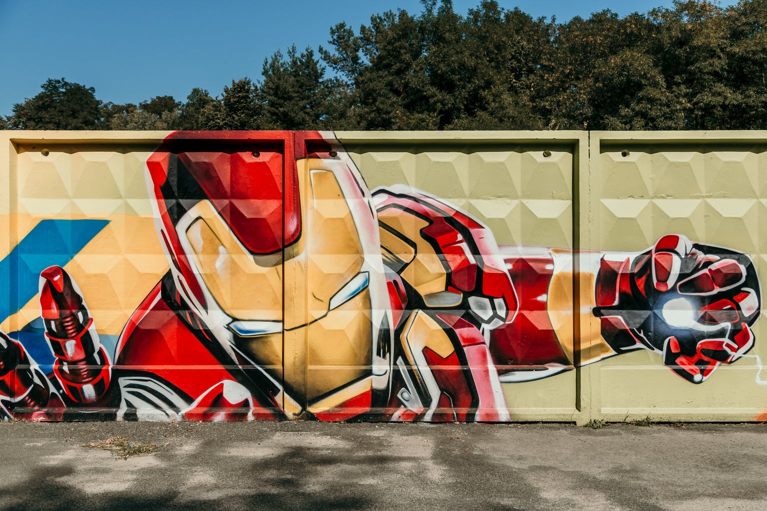 wall art of Iron Man