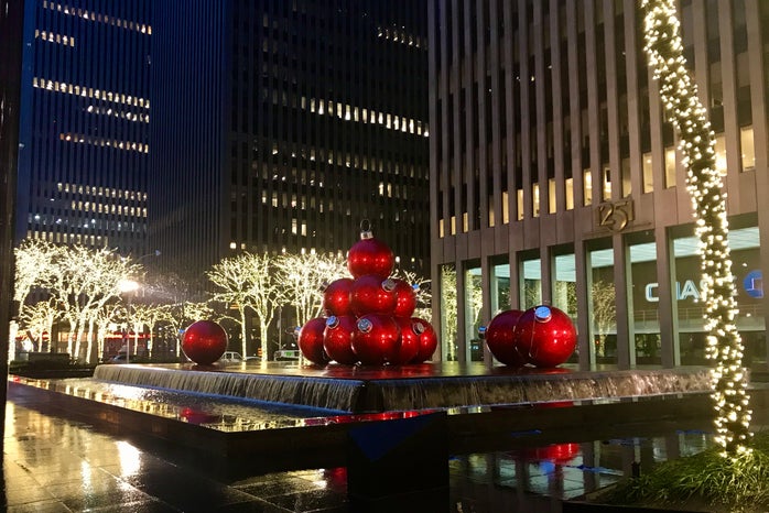 Christmas ornaments in New York
