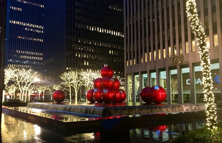 Christmas ornaments in New York
