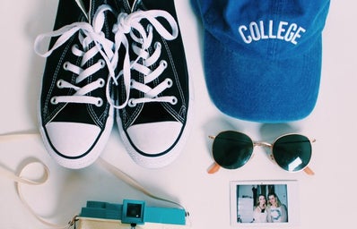 flat lay college hat shop