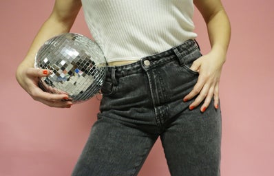 disco ball high waisted jeans party fun high res