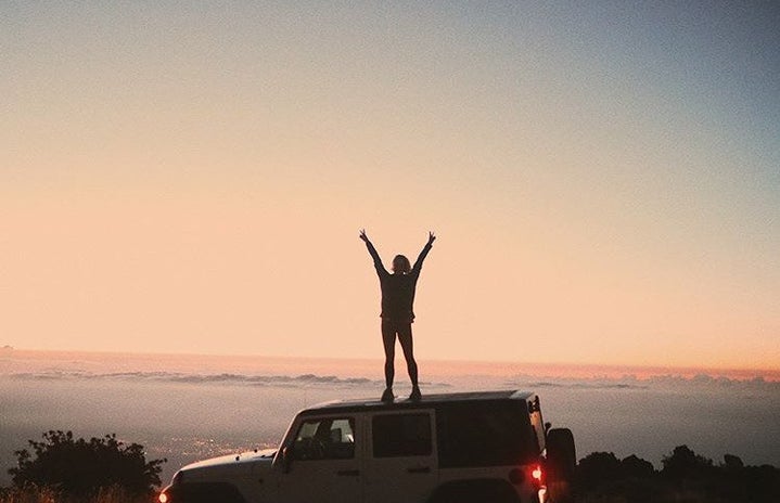 travel adventure sunset jeep road trip