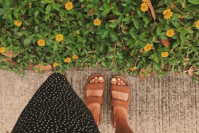 tessa pesicka sandals sidewalk flowers?width=698&height=466&fit=crop&auto=webp