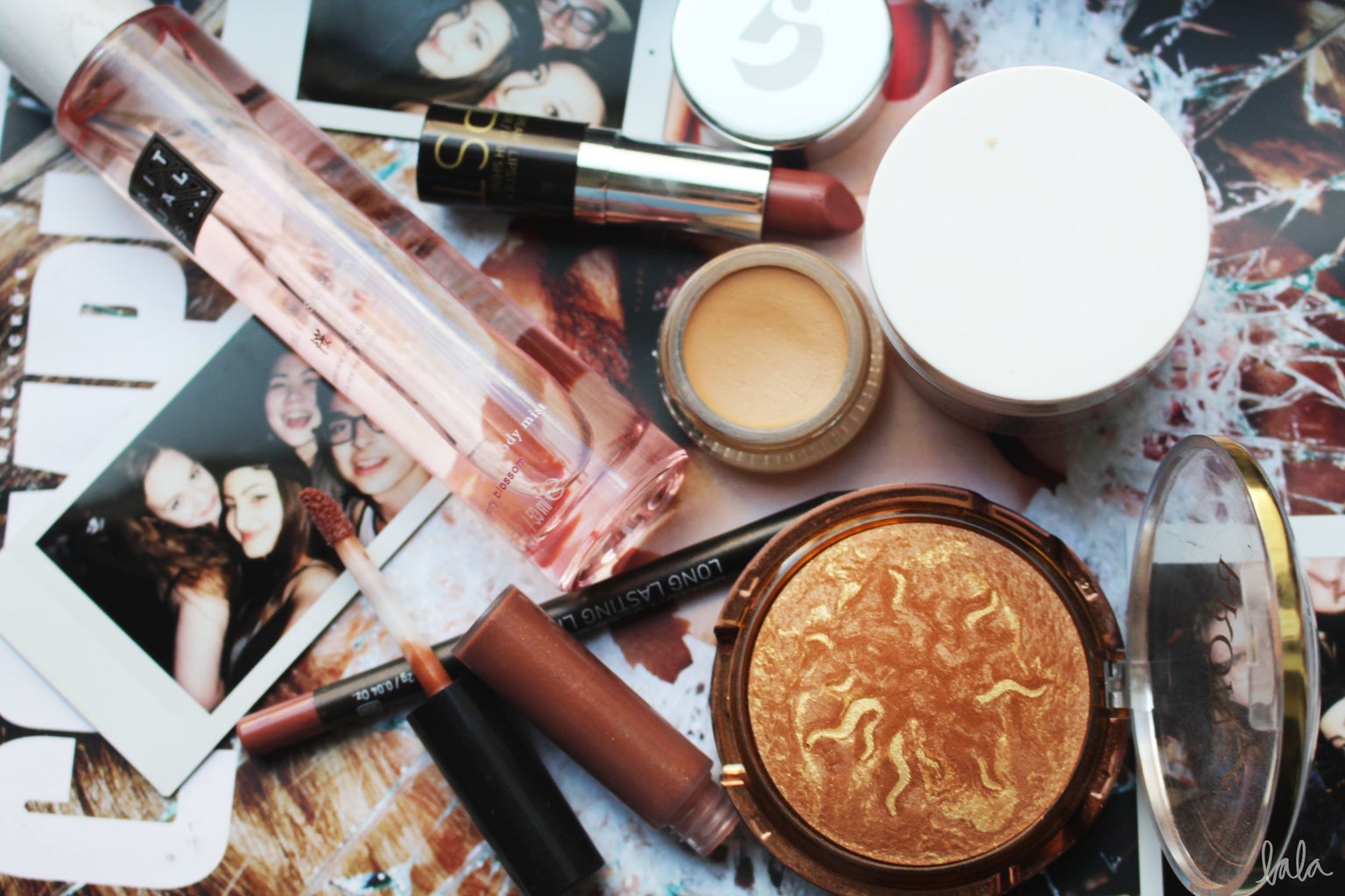 Messy Makeup Table Flatlay