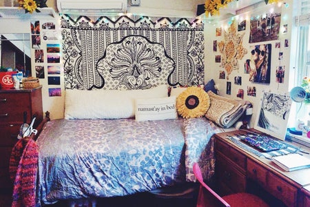 College Bedroom Cozy Sunflowers Pillows High Res