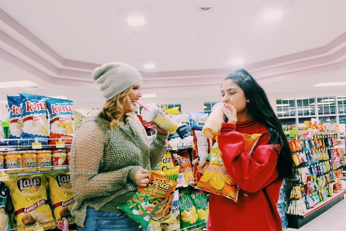 Anna Schultz girls in gas station with junk food?width=698&height=466&fit=crop&auto=webp