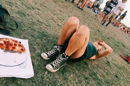 Pizza Grass Laying Down Festival