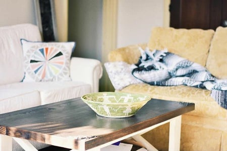 Coffee Table Couch Apartment Living Room Sunny