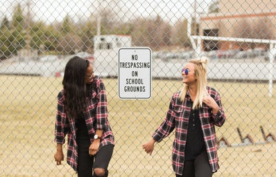 Fun College Girls With Flannels