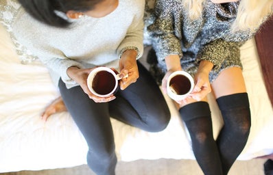 Cozy Two Friends Girls Tea Sweaters Warm