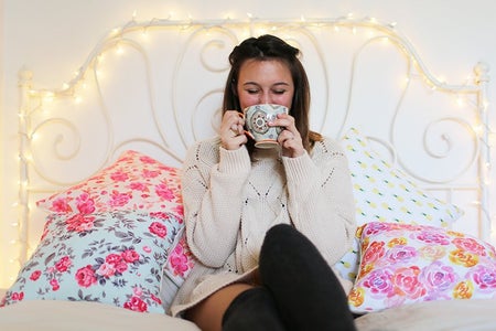 The Lalasipping Coffee In Bed