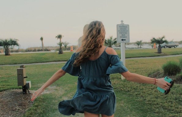 Anna Schultz-Running To Beach Carefree Inspirational