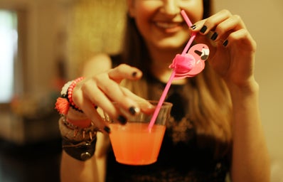The Lalacocktail With Flamingo Straw