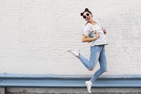 The Lalagirl Sunglasses Jumping Backback Converse Happy