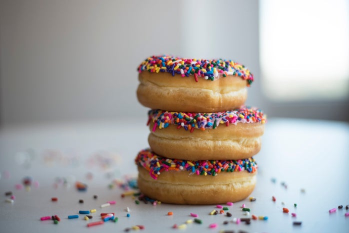breanna coon rainbow sprinkle donuts stacked?width=698&height=466&fit=crop&auto=webp