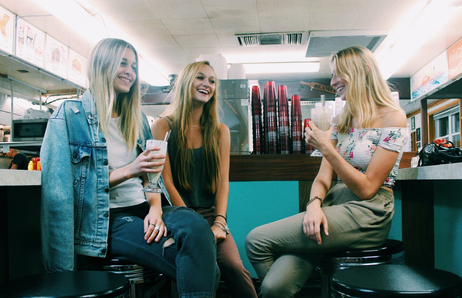 Anna Schultz-Girls In Diner Laughing