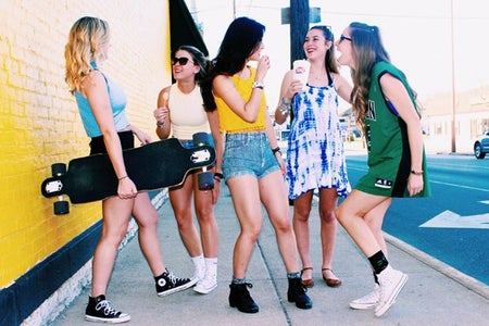 Amelia Kramer-Friends Skateboarding And Eating Ice Cream