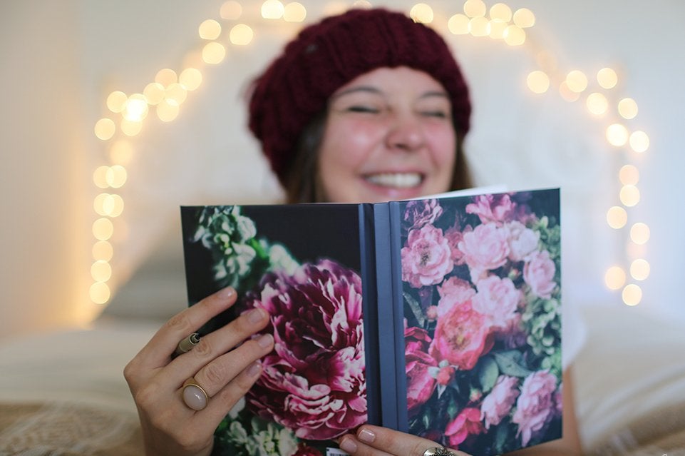 The Lalagirl Smiling Holding Journal