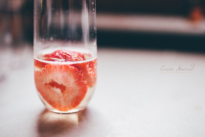 Fruity Champagne Drink Glass