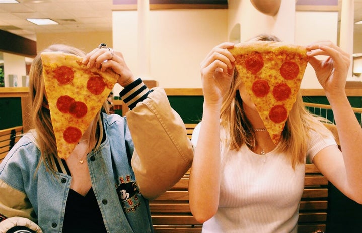 Anna Schultz-Girls Posing With Pizza