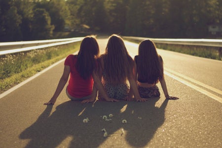 Kayla Bacon-Friends Sitting On Road