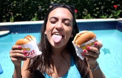Kellyn Simpkin-Burgers Food Girls Tongue Out