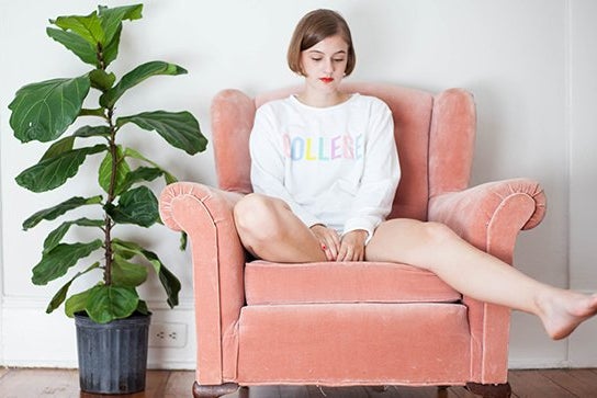 Kristen Bryant-Thinking In A Lala College Sweatshirt