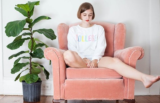Kristen Bryant-Thinking In A Lala College Sweatshirt