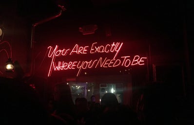 Lindsay Thompson-Neon Sign Where You Need To Be Miami Bar Inspiration