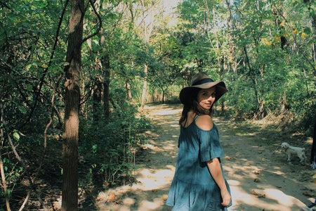 Anna Schultz-Girl In Felt Hat In Forest On Path