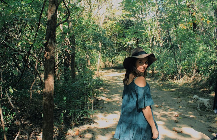 Anna Schultz-Girl In Felt Hat In Forest On Path