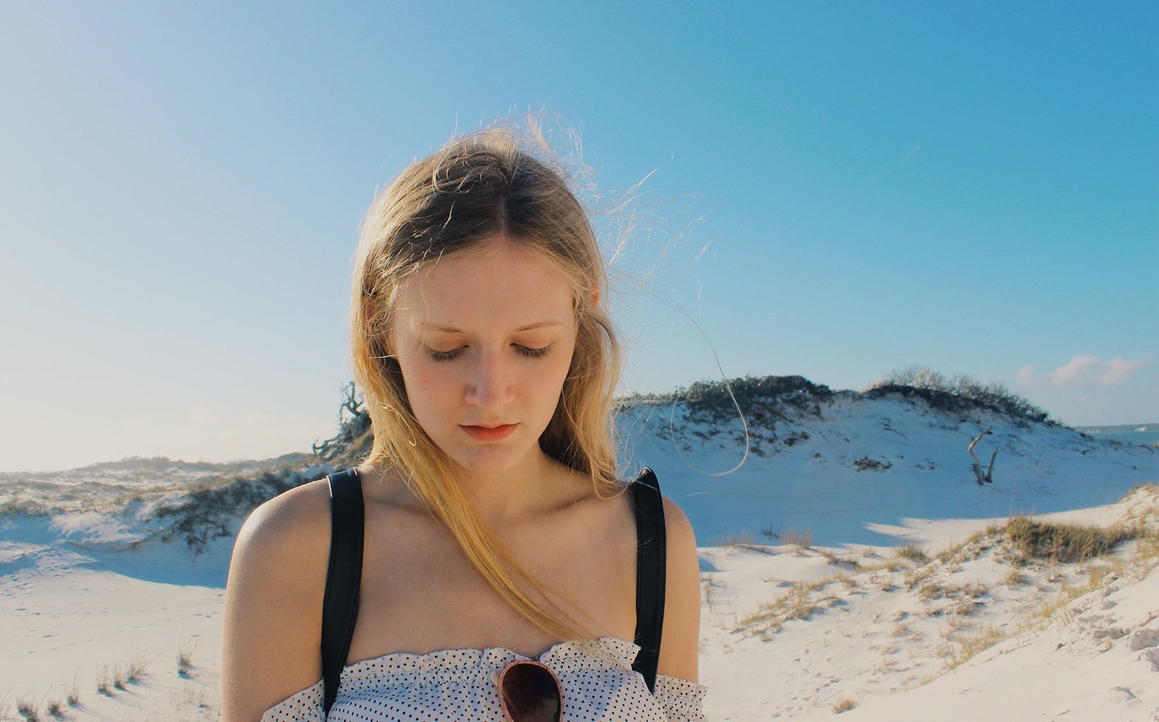 Anna Schultz-Girl In Contemplation On Sand Dune