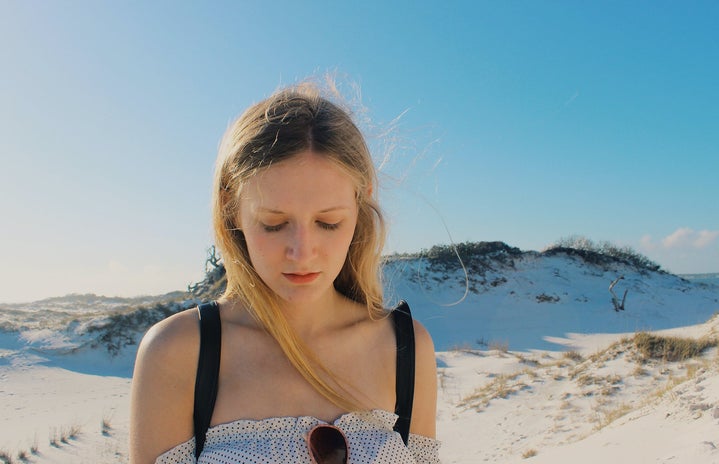 Anna Schultz-Girl In Contemplation On Sand Dune