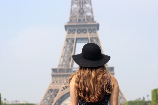 Kellyn Simpkin-Girl In Front Of Eiffel Tower France Hat Paris