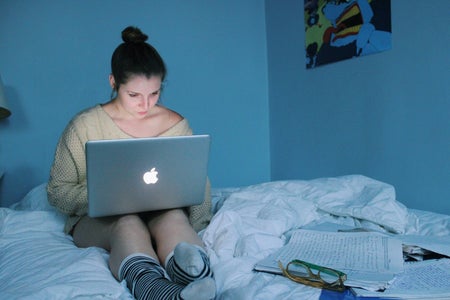 Anna Schultz-Girl On Laptop In Bed