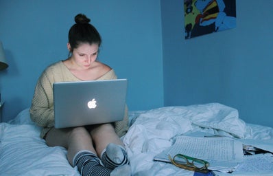 Anna Schultz-Girl On Laptop In Bed