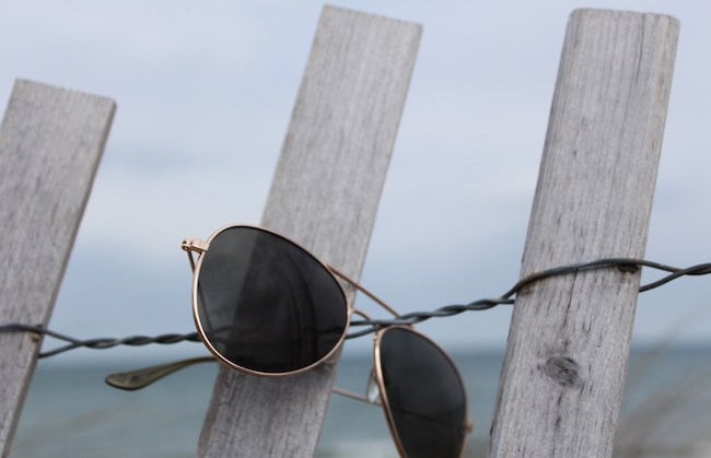 the lala aviator glasses on a fence?width=719&height=464&fit=crop&auto=webp