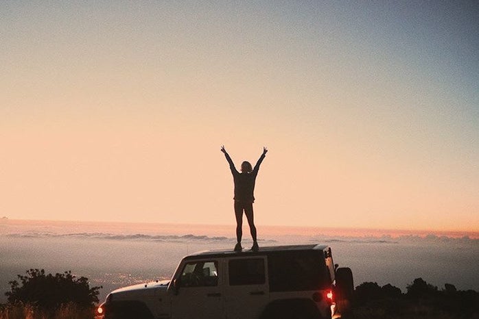 Travel Adventure Sunset Jeep Road Trip