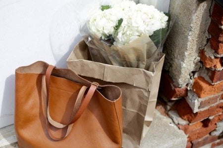 Dimi Boutselis-Bag Fashion Style Flowers Boho Minimal White Brick