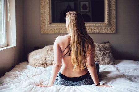 Girl Back Long Hair Bed
